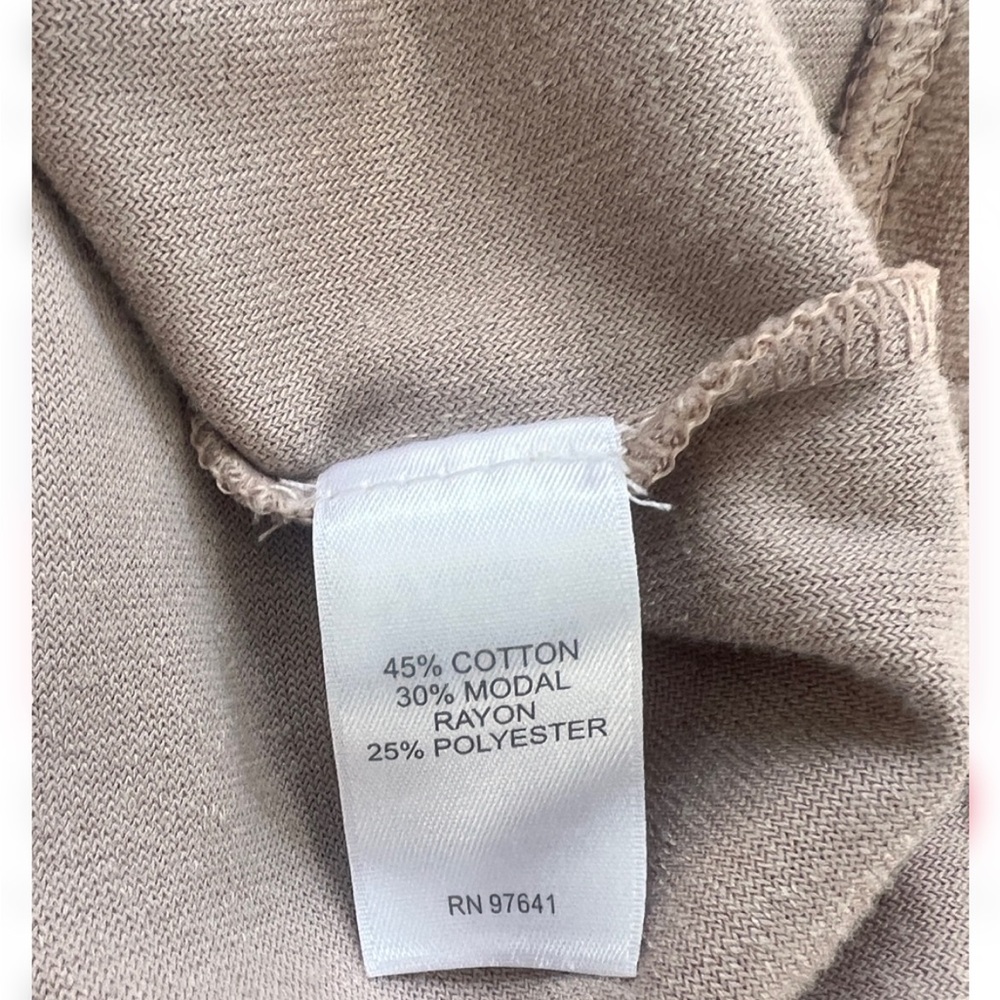 J. Jill Pure Jill Tan Velour Pullover Sweatshirt L - Picture 6 of 8